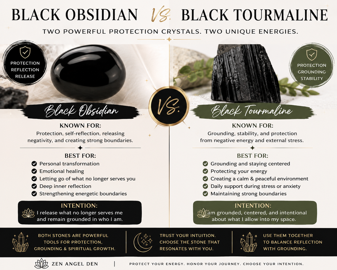 Black Obsidian vs. Black Tourmaline: Which Protection Crystal Is Right