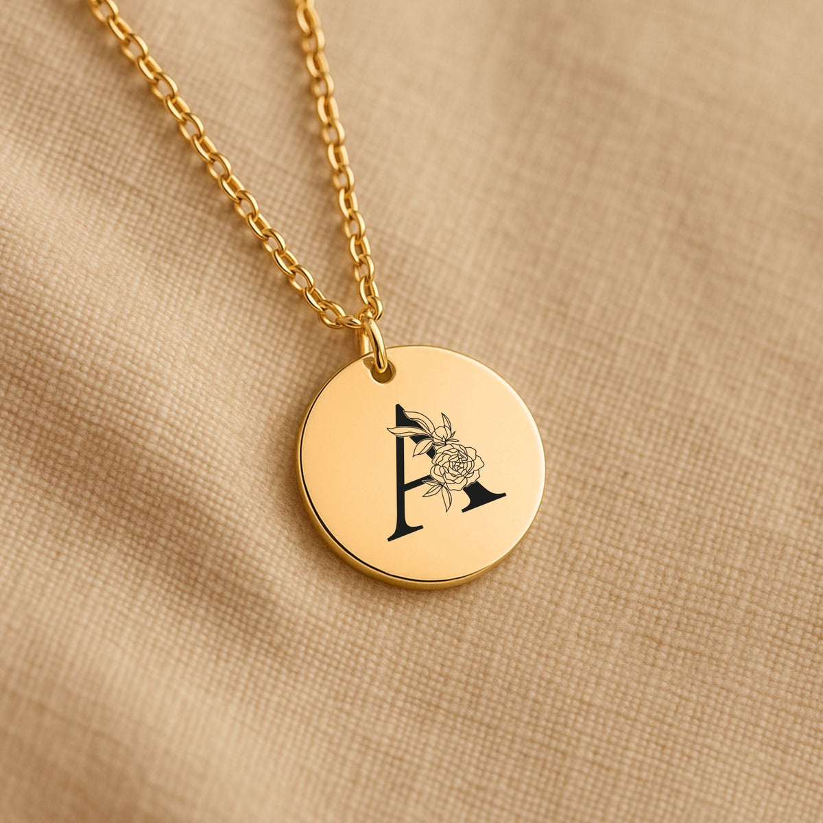 Personalized Initial Coin Necklace | Custom Letter Pendant by OwnPrint
