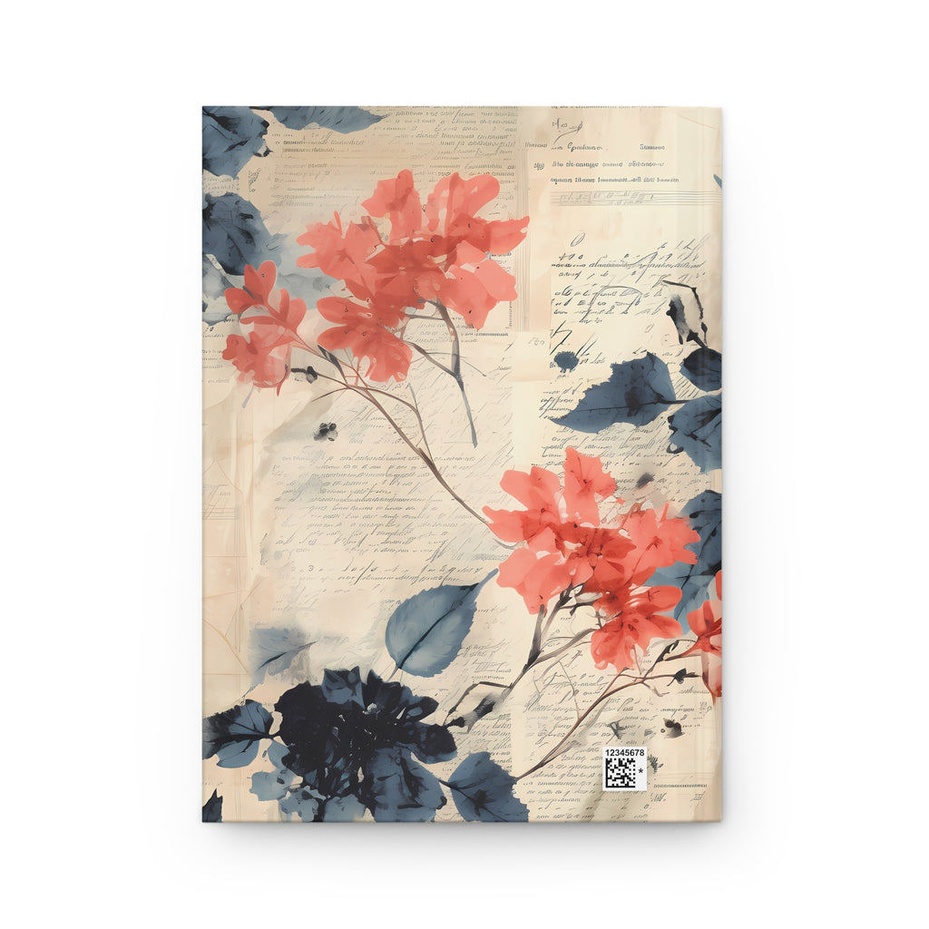 Daily Floral Journal — Lined Hardcover Notebook