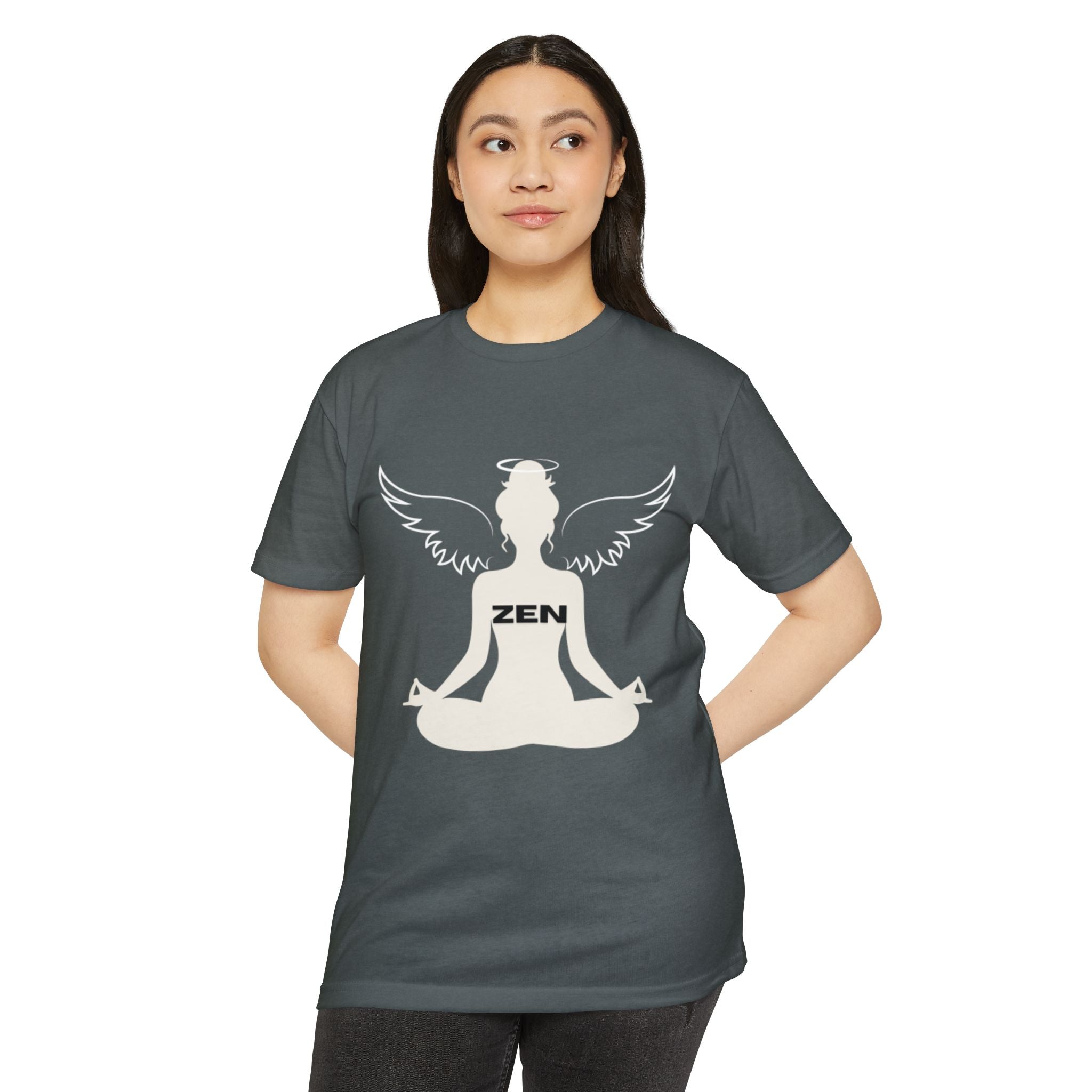 Zen Angel Meditation T‑Shirt — Mindfulness Yoga Tee
