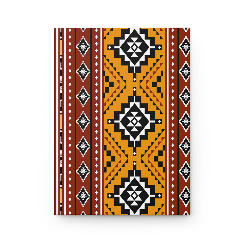 Southwest Geometric Hardcover Journal — Lined Notebook with Tribal Aztec Pattern