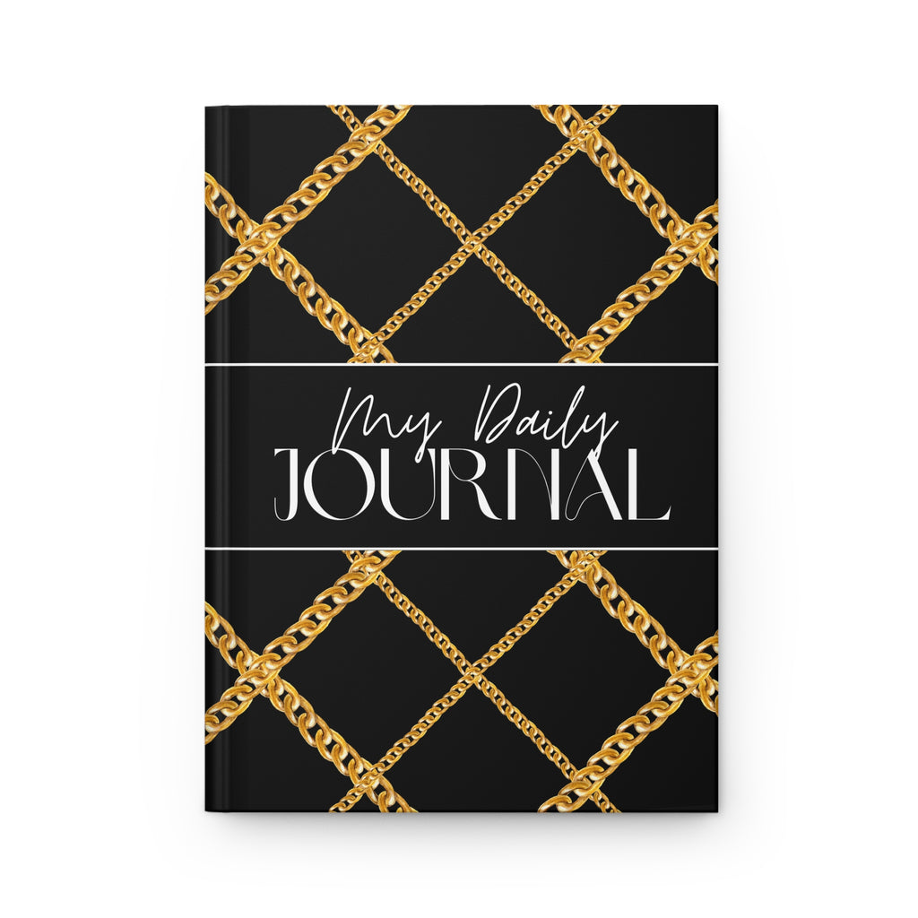 My Daily Journal — Gold Chain Pattern Hardcover Journal