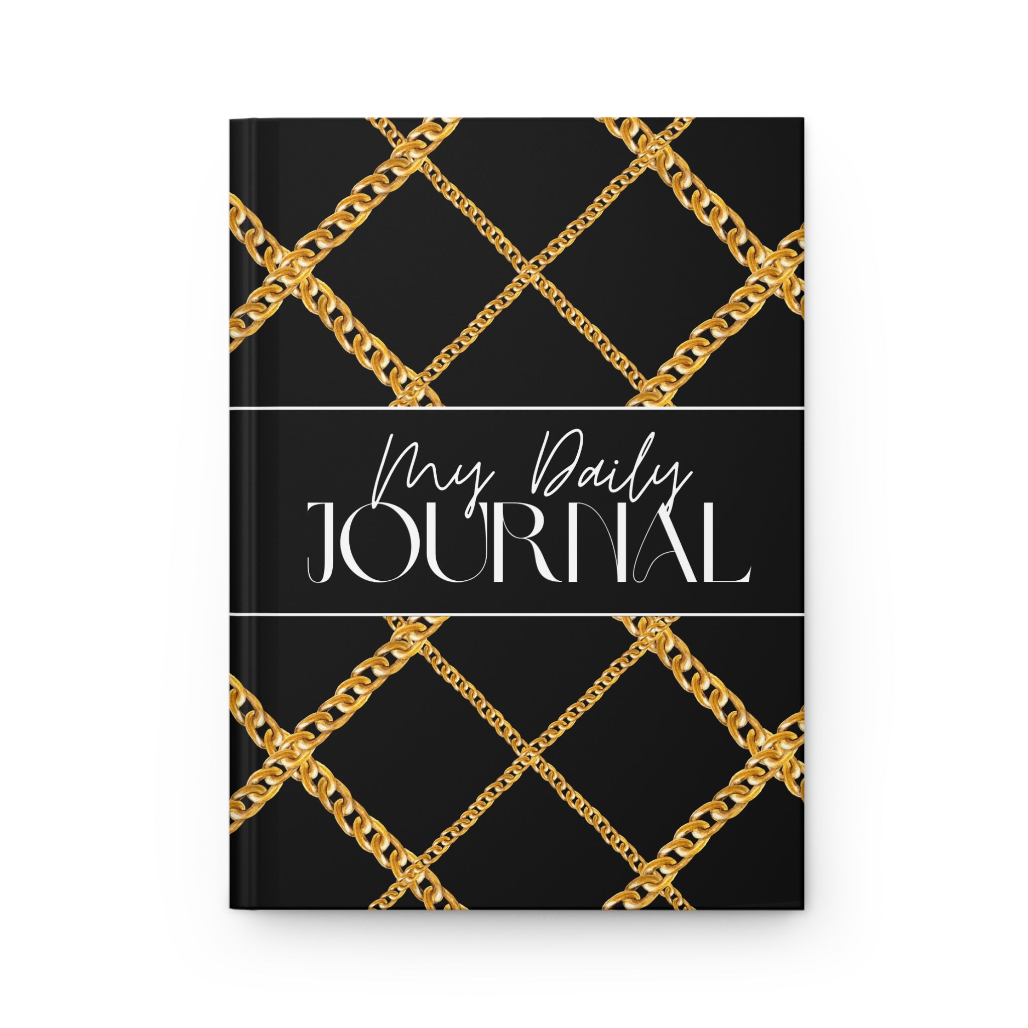 My Daily Journal — Gold Chain Pattern Hardcover Journal