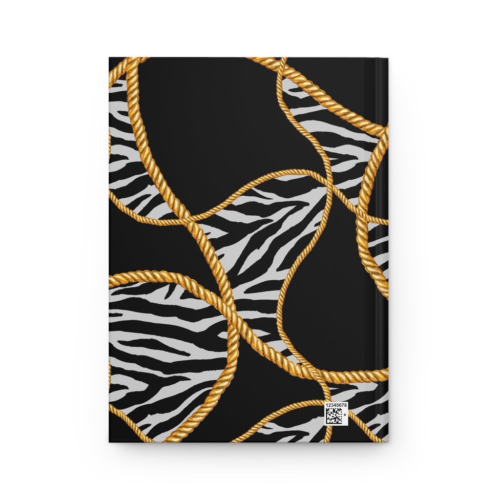 Zebra Rope Pattern Hardcover Journal — Lined Matte Notebook for Notes & Daily Planning