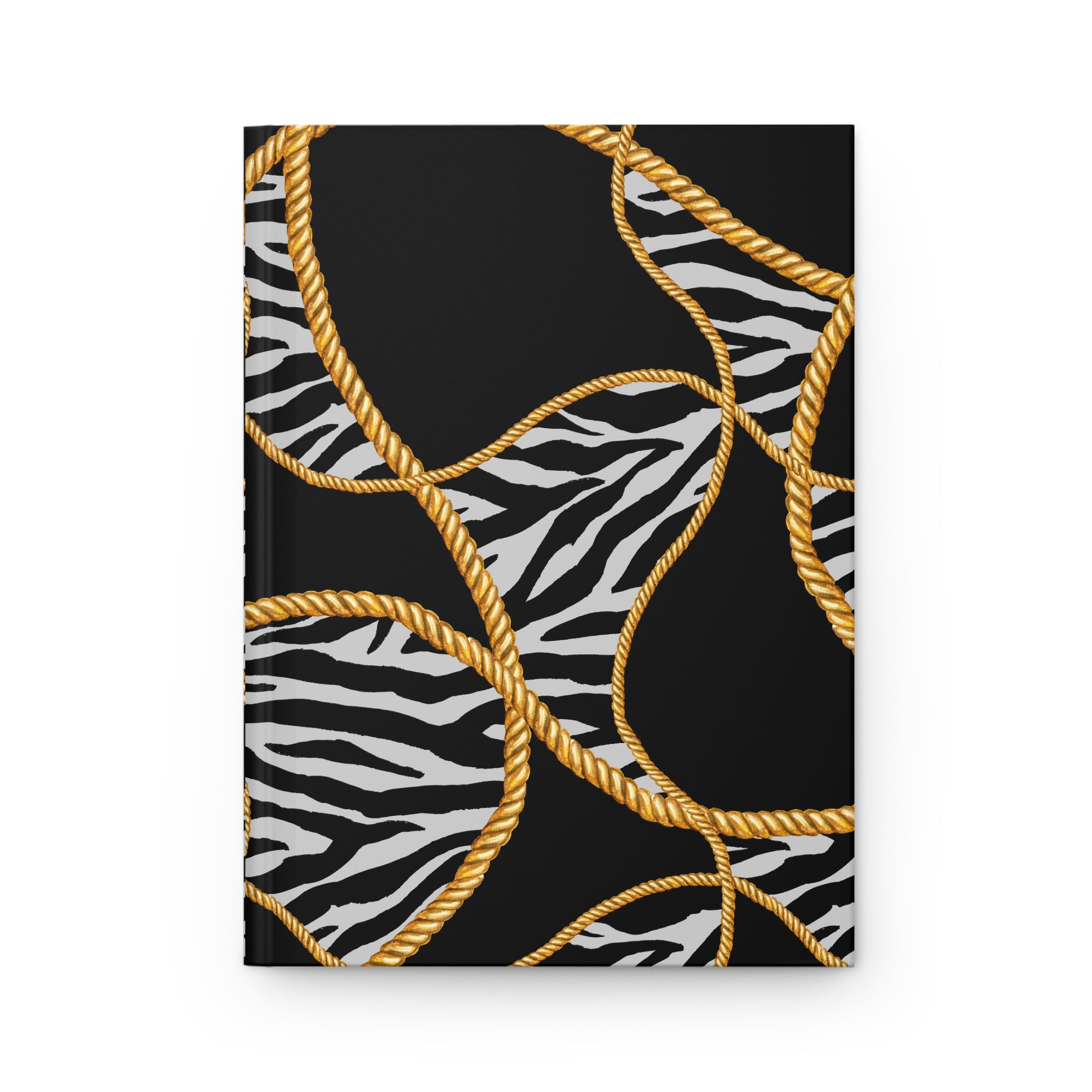Zebra Rope Pattern Hardcover Journal — Lined Matte Notebook for Notes & Daily Planning
