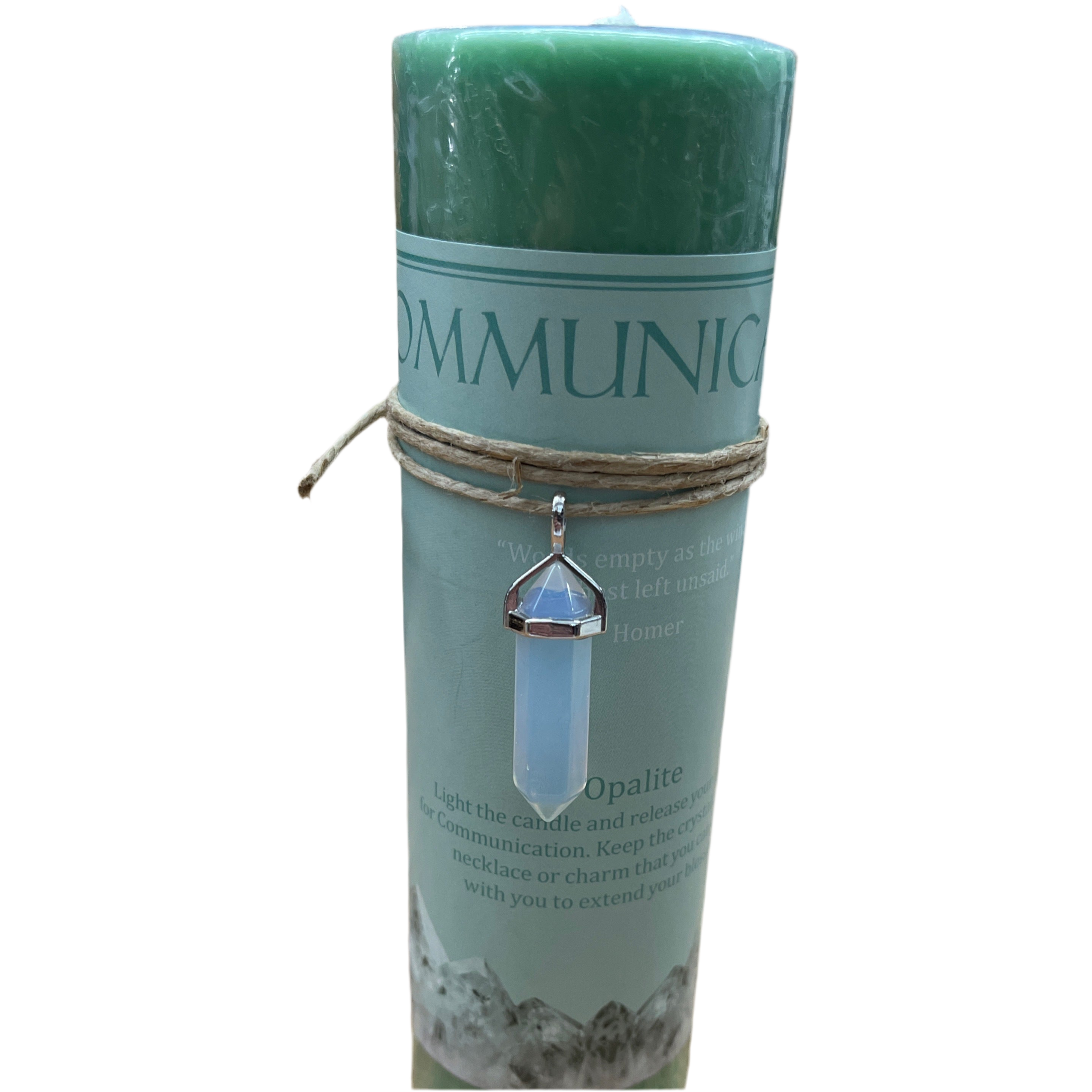 Crystal Energy Candle/Communication - Throat Chakra