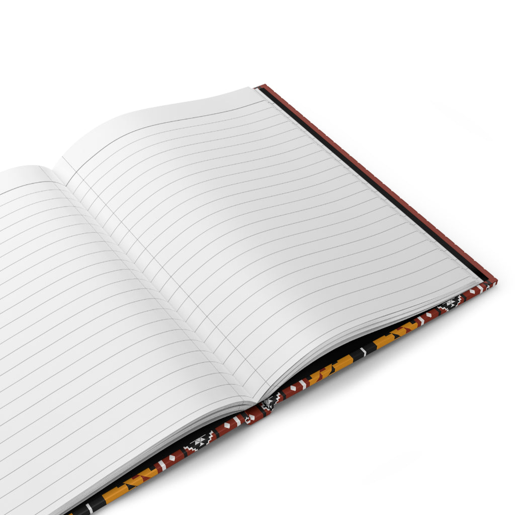 Southwest Geometric Hardcover Journal — Lined Notebook with Tribal Aztec Pattern