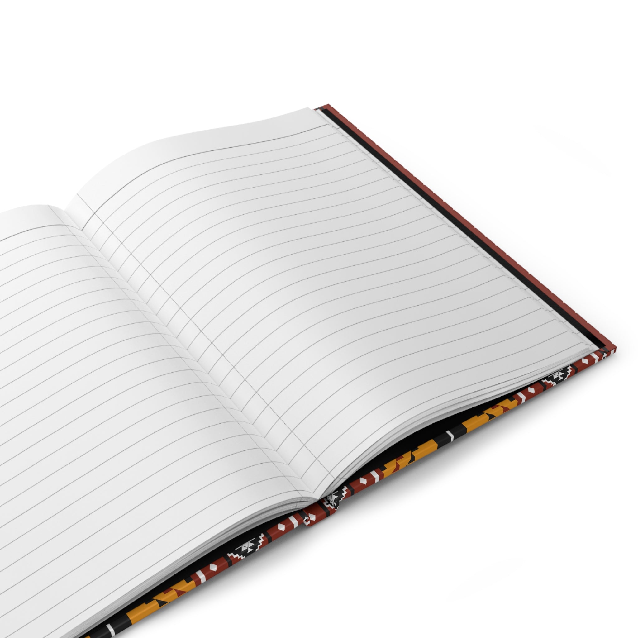 Southwest Geometric Hardcover Journal — Lined Notebook with Tribal Aztec Pattern