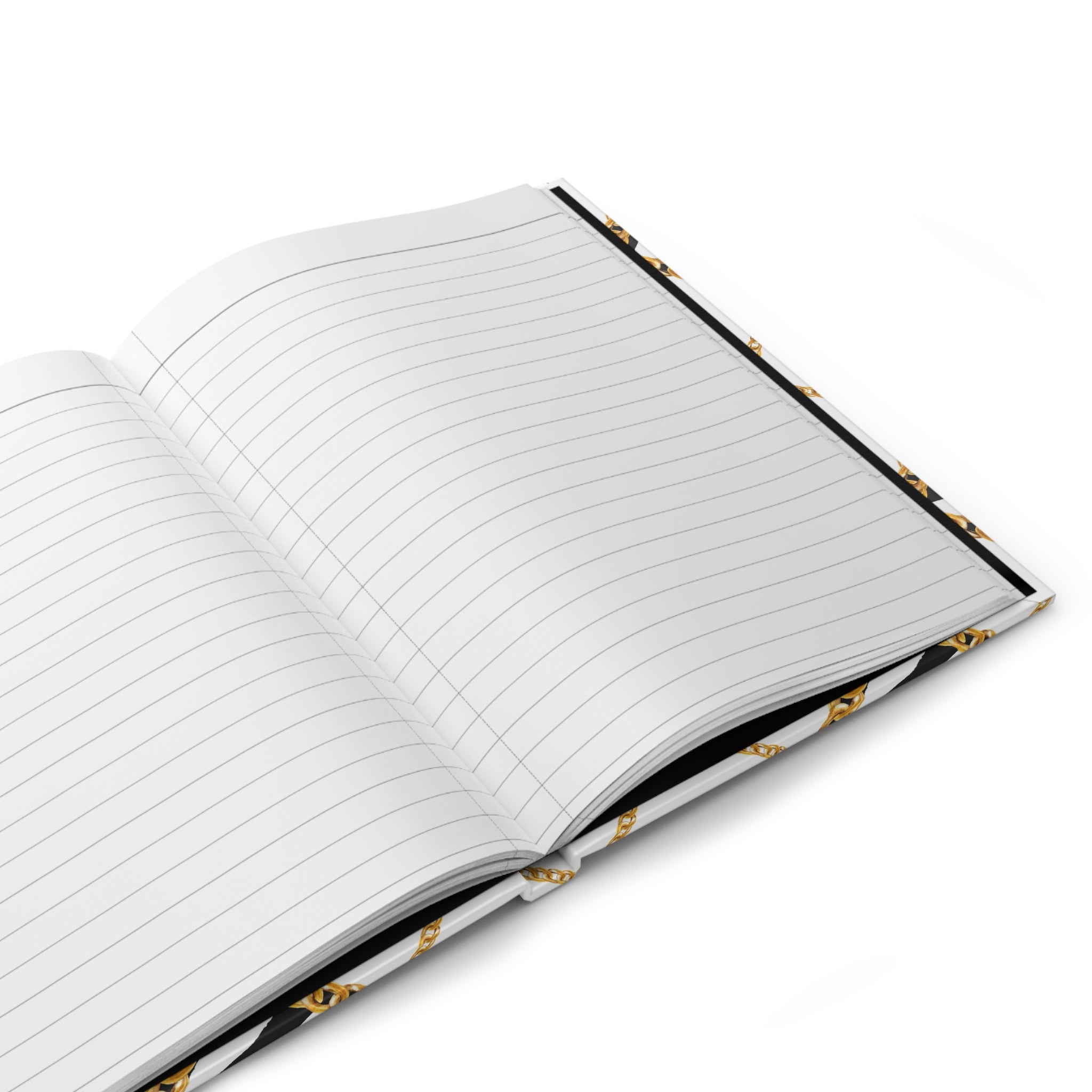 Zebra Chain Pattern Hardcover Journal — Lined Notebook for Chic Notes & Gifts by Printify