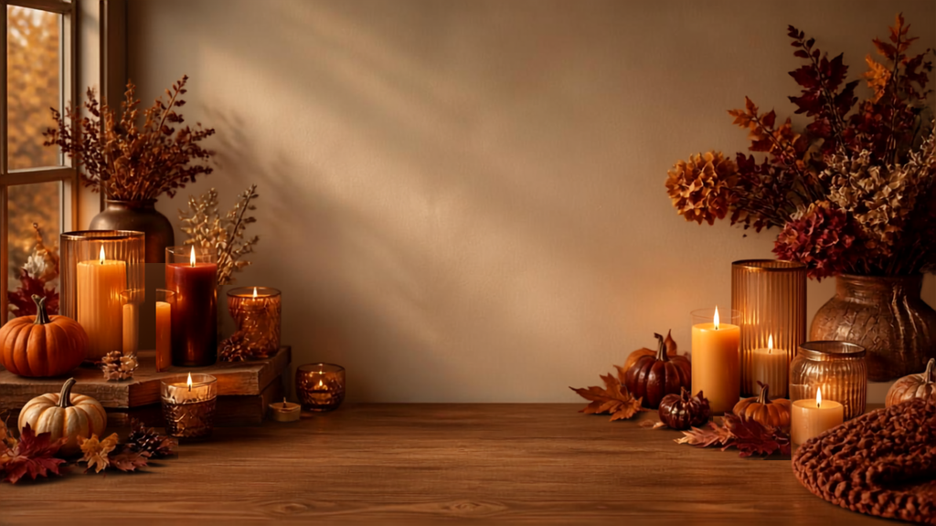 Thanksgiving Zoom Background Bundle – 16 Cozy Fall Virtual Backdrops by Zen Angel Den