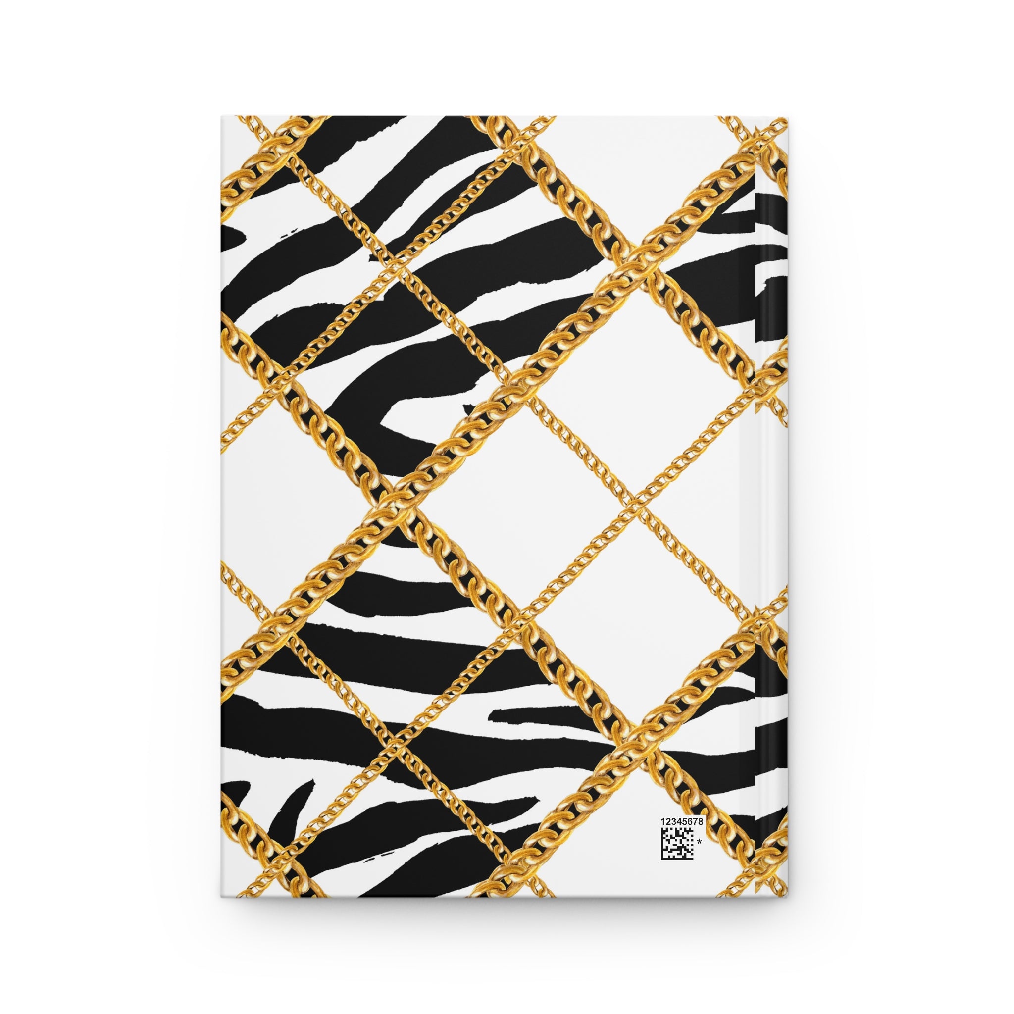 Zebra Chain Pattern Hardcover Journal — Lined Notebook for Chic Notes & Gifts by Printify