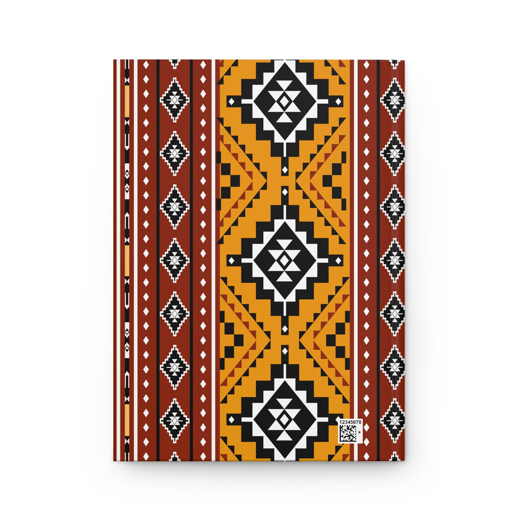 Southwest Geometric Hardcover Journal — Lined Notebook with Tribal Aztec Pattern
