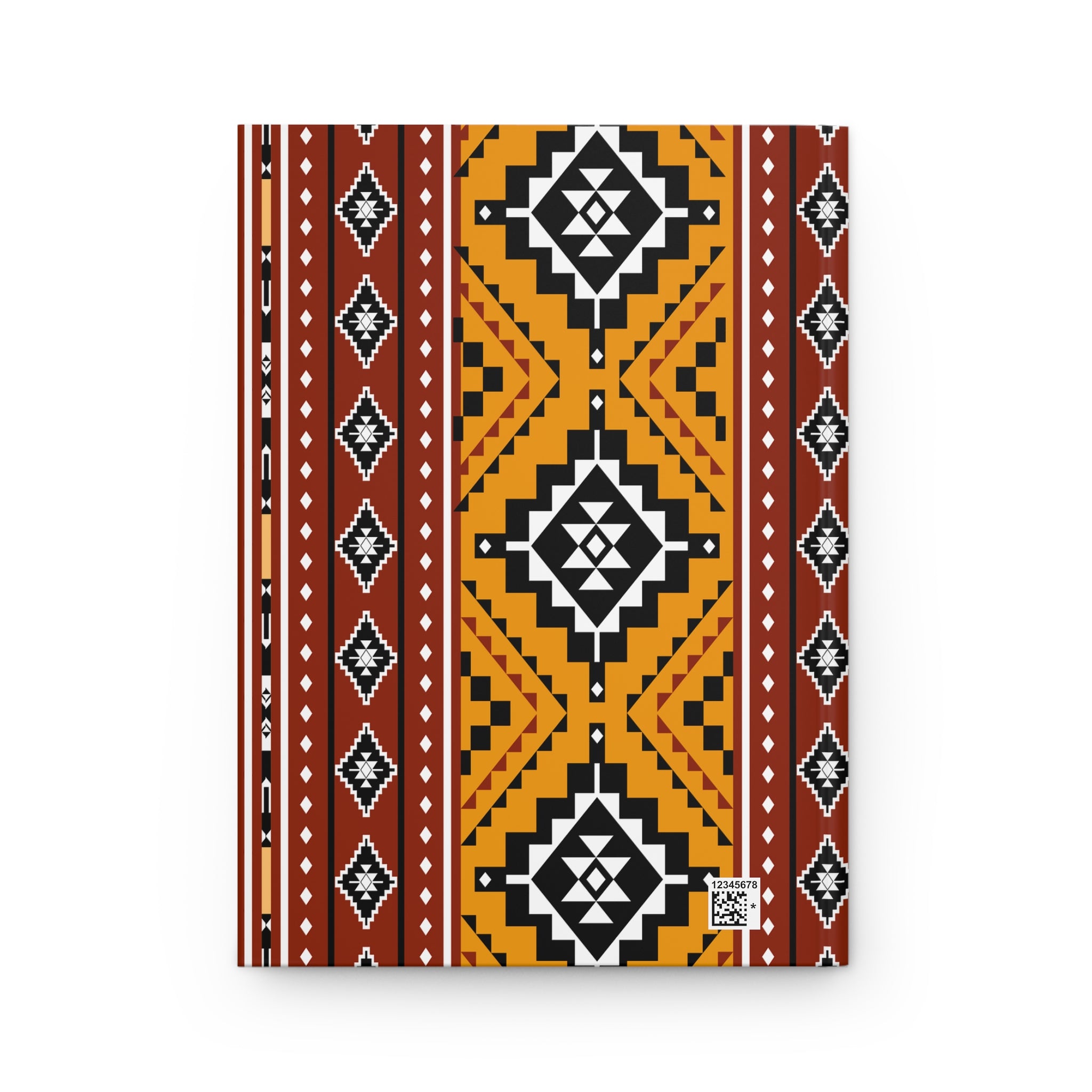 Southwest Geometric Hardcover Journal — Lined Notebook with Tribal Aztec Pattern