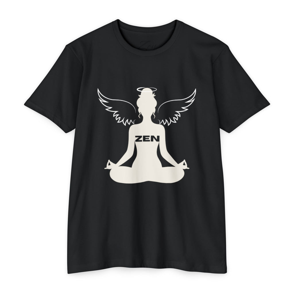 Zen Angel Meditation T‑Shirt — Mindfulness Yoga Tee