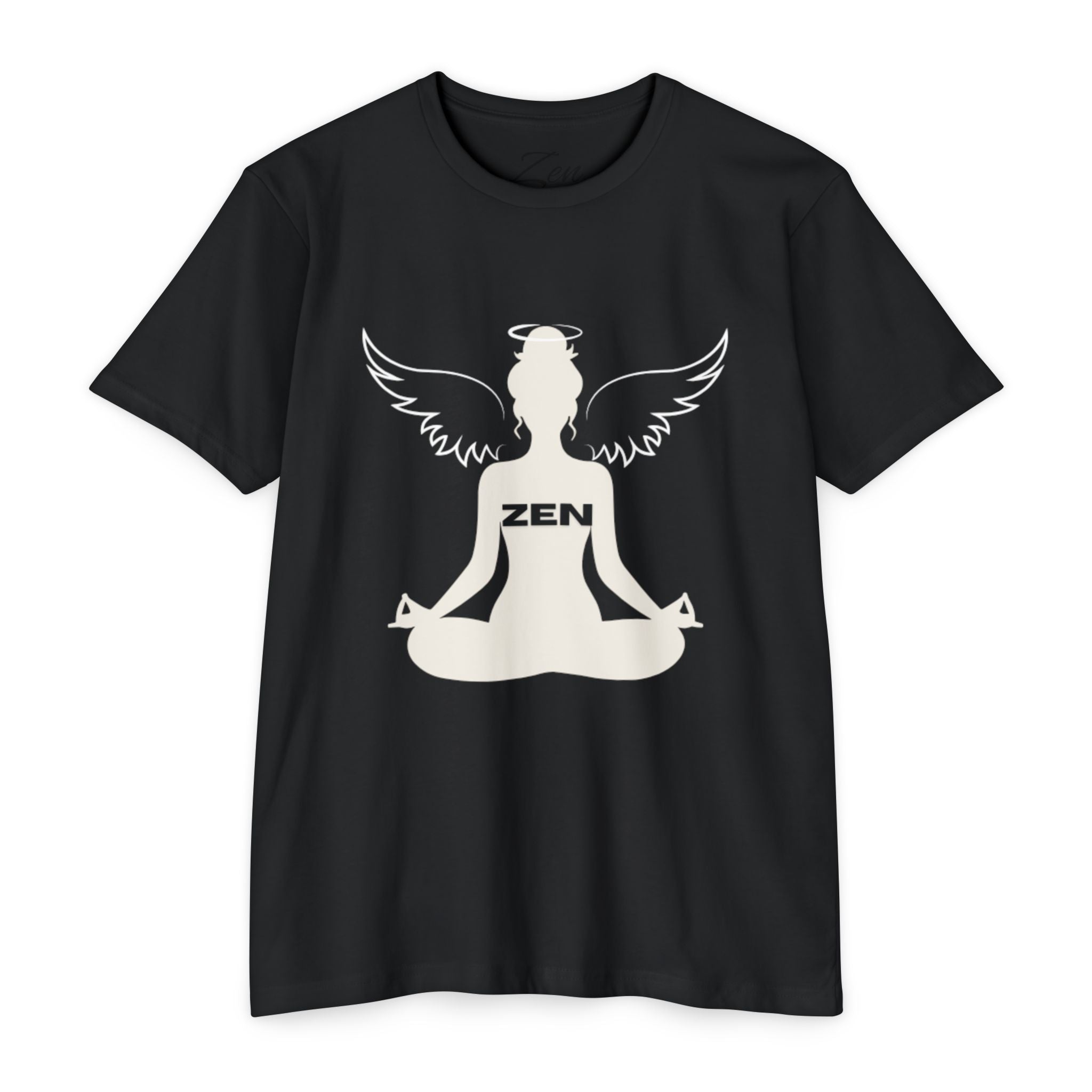 Zen Angel Meditation T‑Shirt — Mindfulness Yoga Tee
