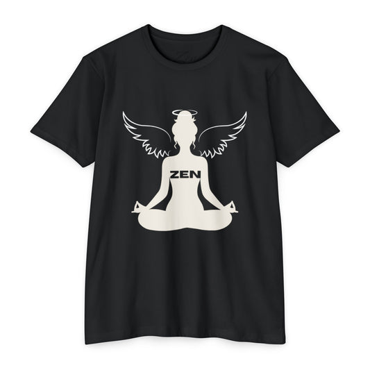 Zen Angel Meditation T‑Shirt — Mindfulness Yoga Tee
