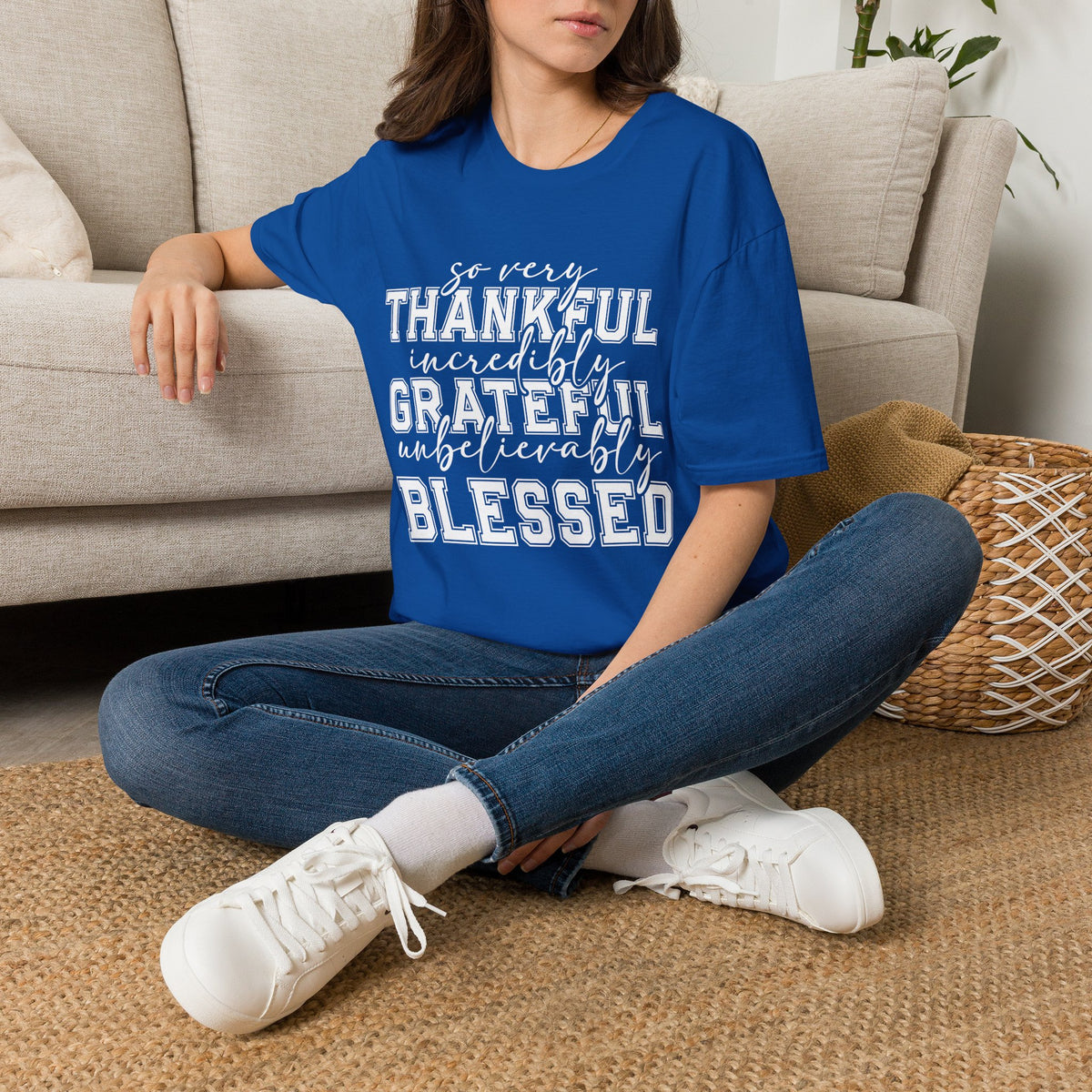 So Very Thankful Incredibly Grateful Blessed T-Shirt by Printify