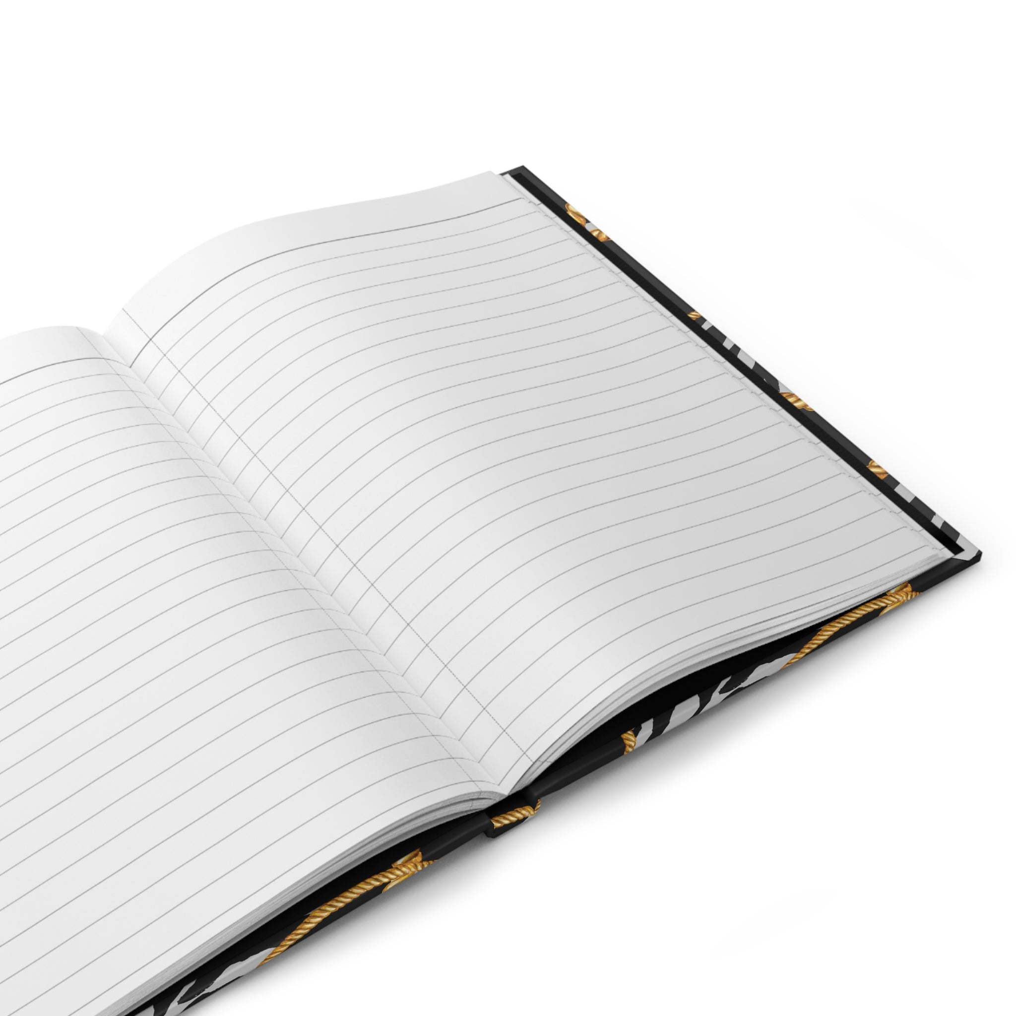 Zebra Rope Pattern Hardcover Journal — Lined Matte Notebook for Notes & Daily Planning