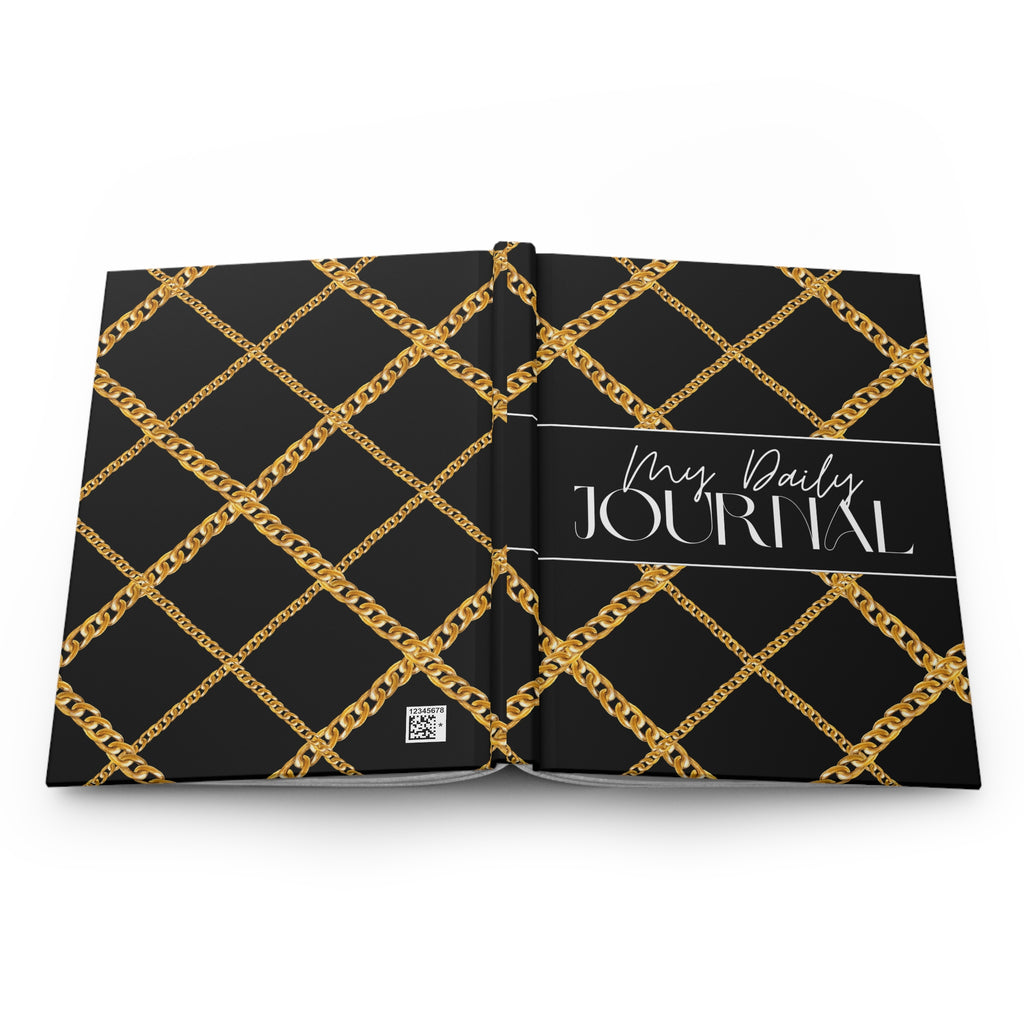 My Daily Journal — Gold Chain Pattern Hardcover Journal