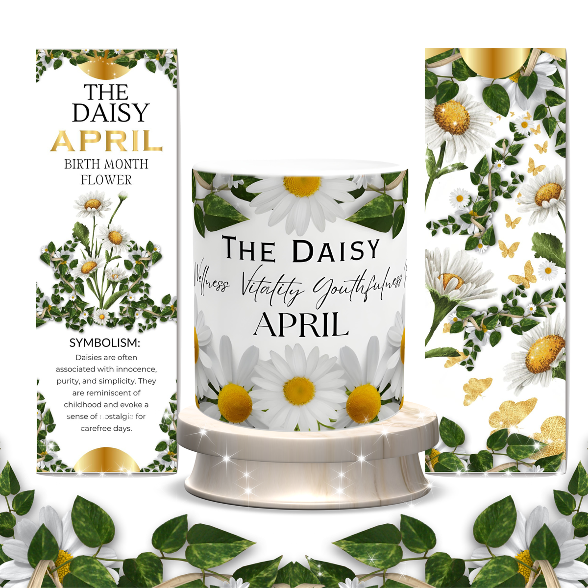 April Daisy Floral Ceramic Mug — “The Daisy” Birth Flower Coffee Cup (11oz & 15oz) by Printify