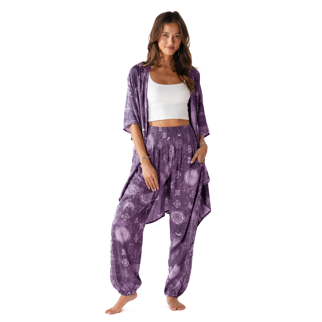 Mystic Plum Harem Pants| Yoga & Activewear