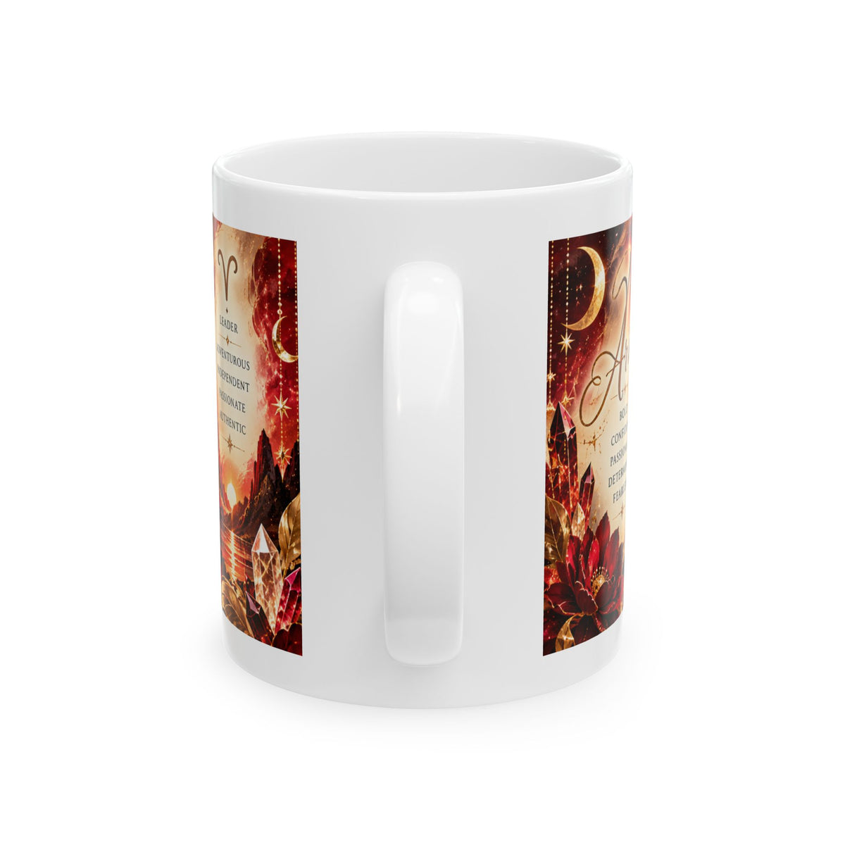 Aries Zodiac Mug – Golden Ram Ceramic Coffee Cup (11oz & 15oz) by Printify