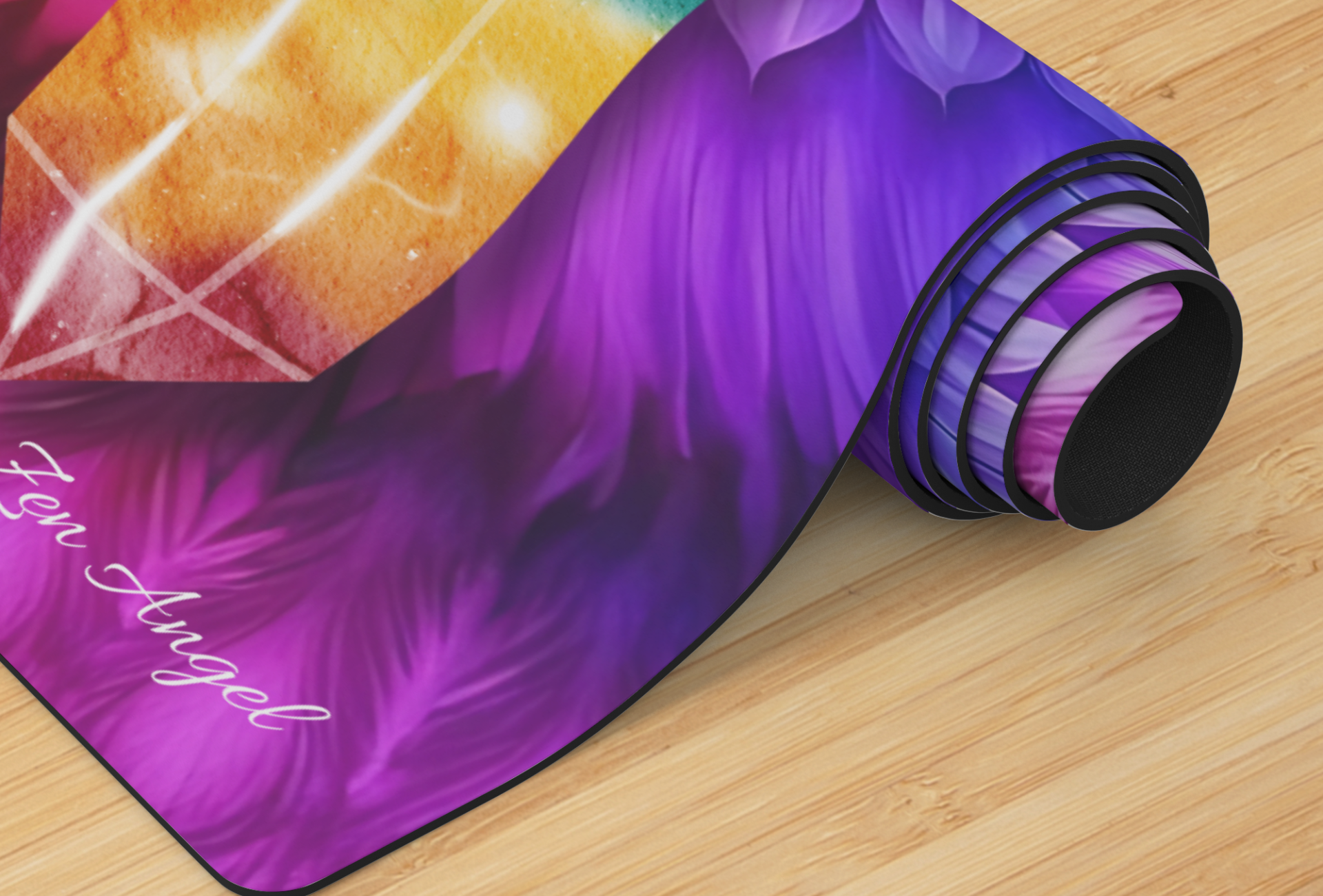 Vibrant Rubber Yoga Mat with Crystal Design, Eco-Friendly Exercise, Meditation, Yoga Gift, Home Decor, Colorful Workout Mat, Unique [...]