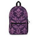 Elegant Floral Backpack | Chic School Bag, Stylish Travel Accessory, Gift for Her, Unique Design, Purple Pattern
