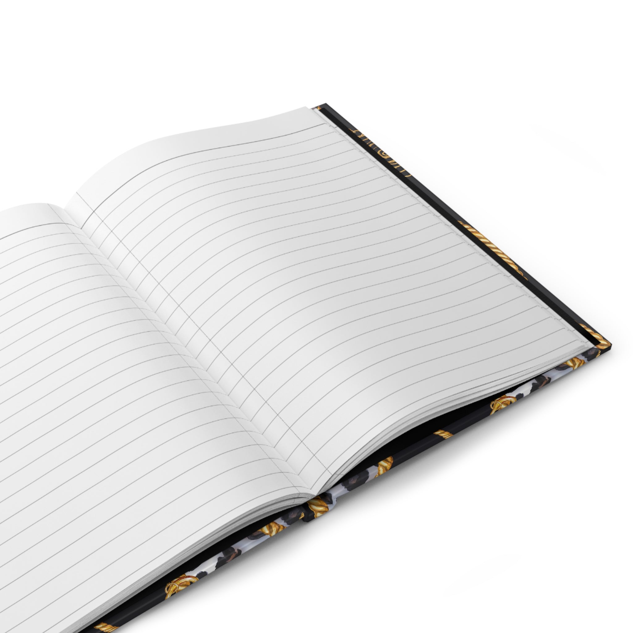 Leopard Rope & Gold Pendant Hardcover Journal — Lined Notebook