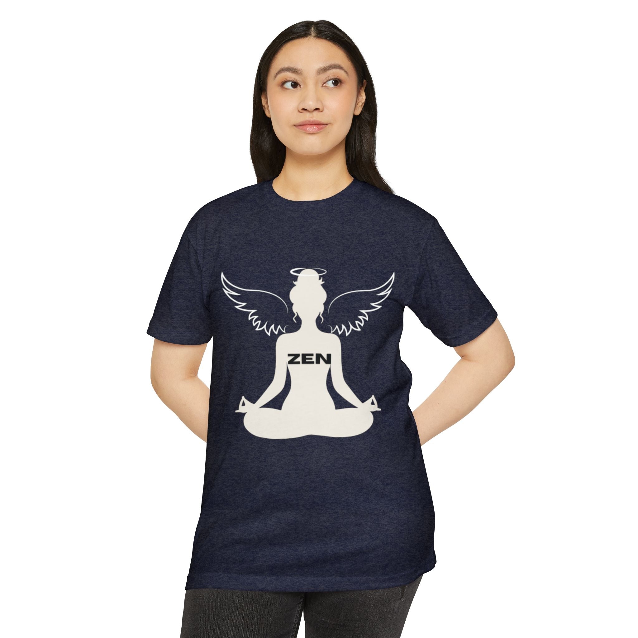 Zen Angel Meditation T‑Shirt — Mindfulness Yoga Tee