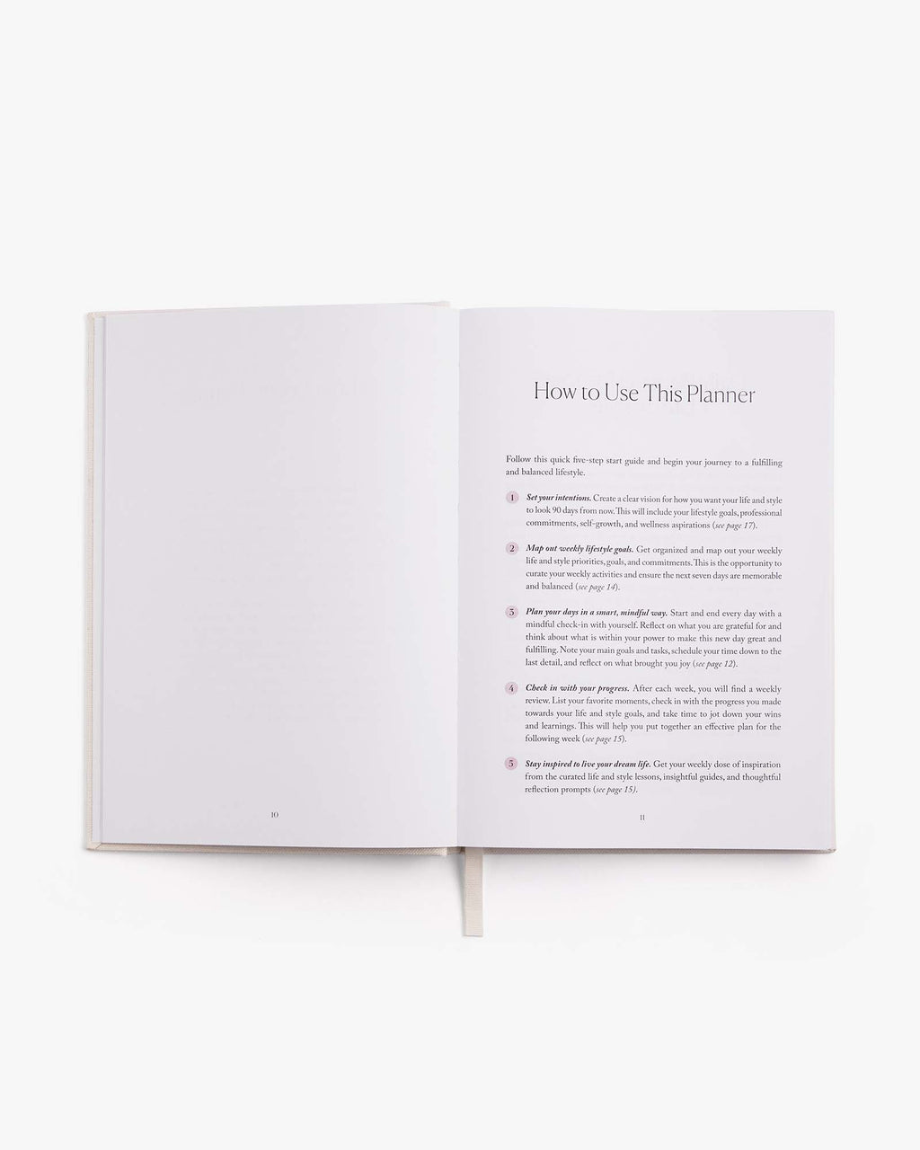 Open planner with 'How to Use This Planner' instructions on a white background
