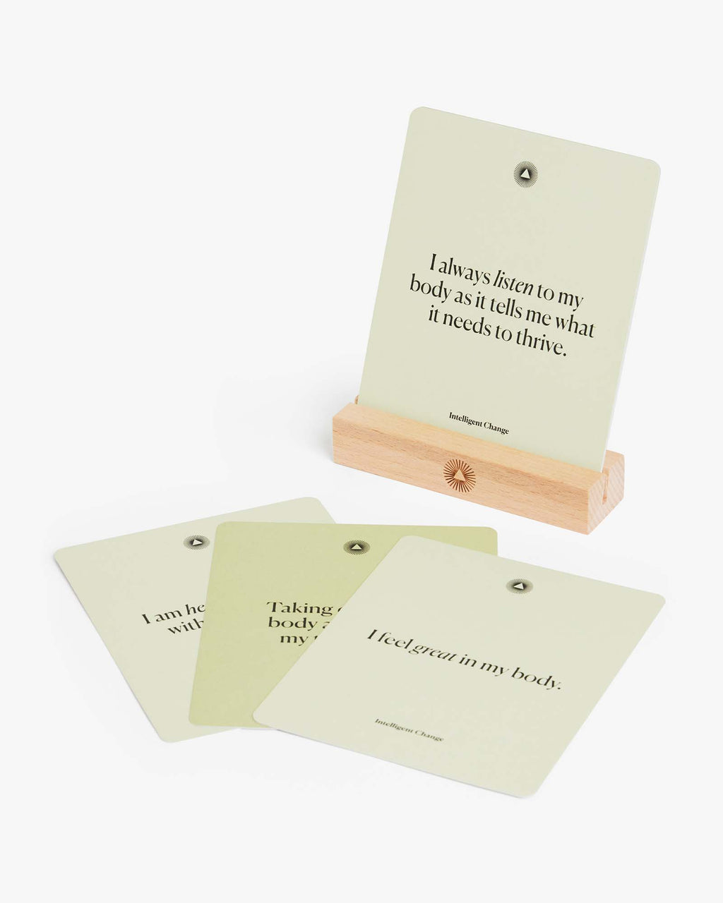 Set of motivational cards with inspirational quotes on a white background