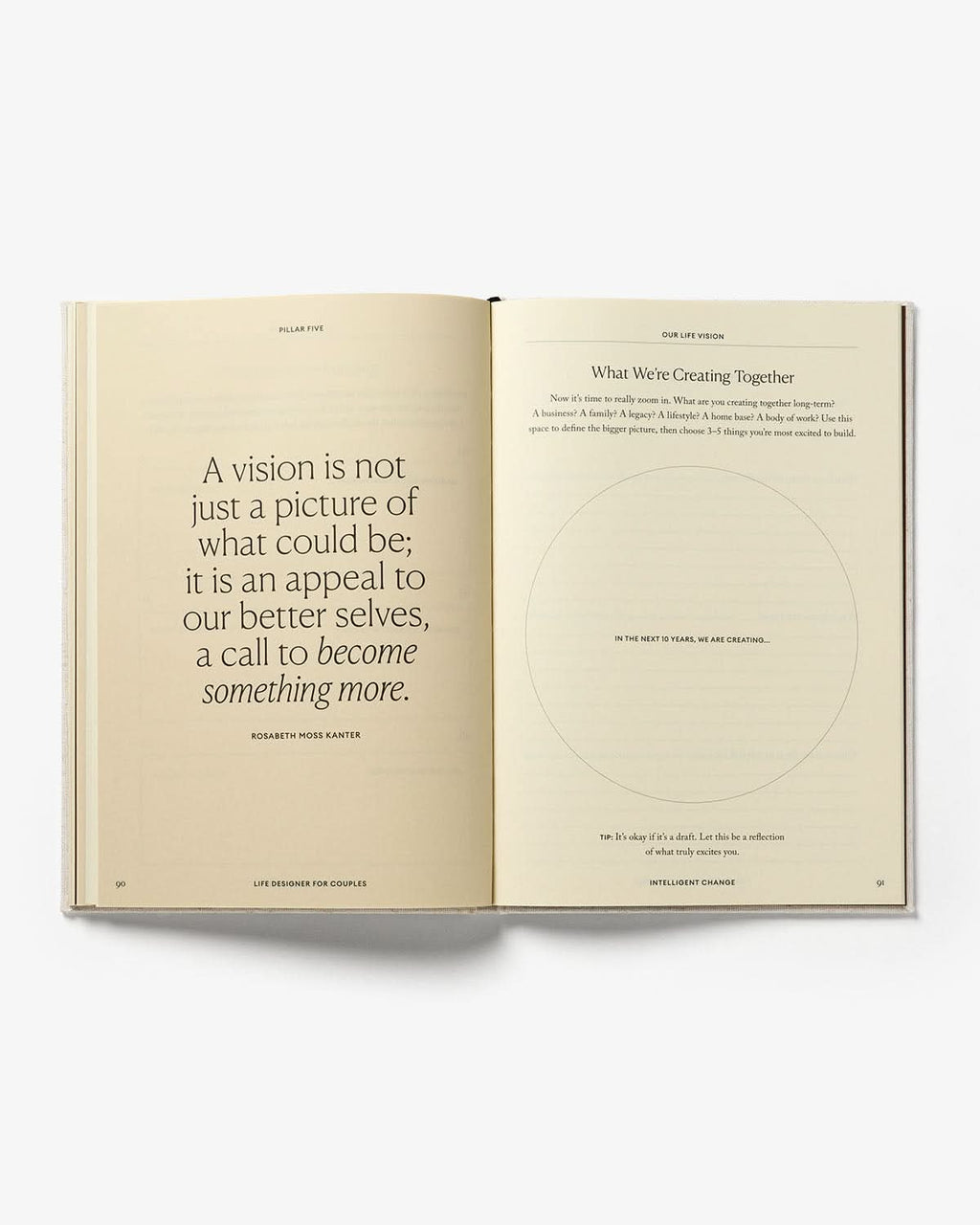 Open book with text and a diagram on a white background