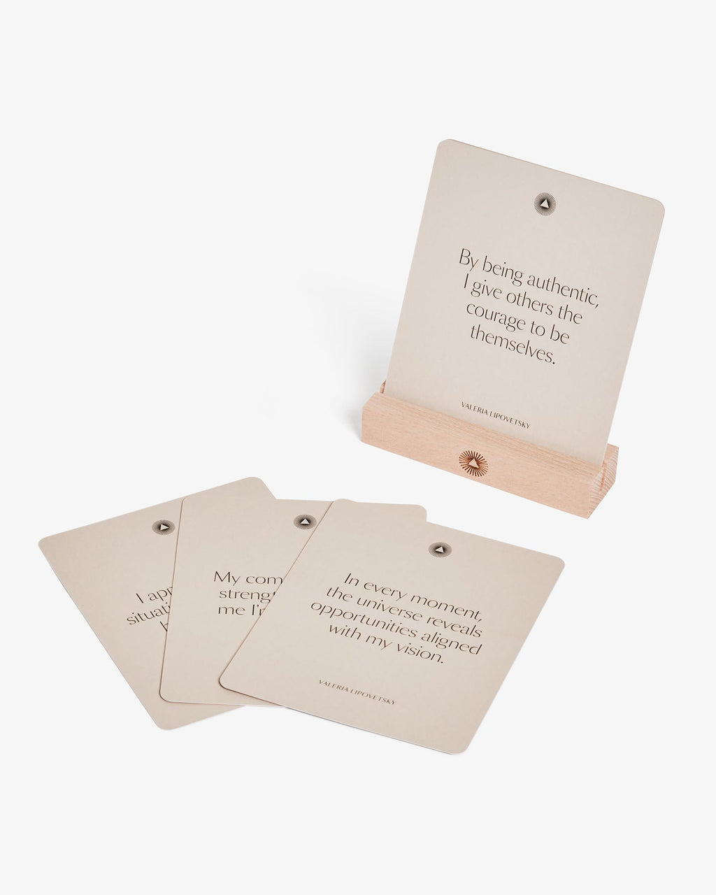 Set of motivational cards with quotes on a white background