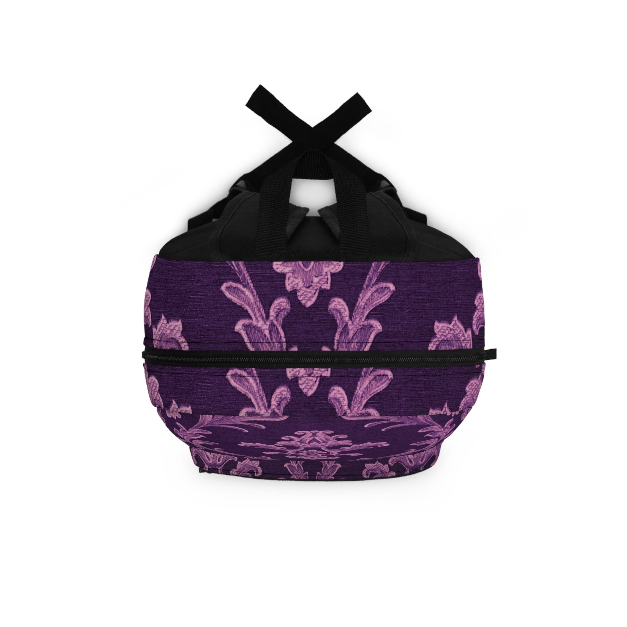 Elegant Floral Backpack | Chic School Bag, Stylish Travel Accessory, Gift for Her, Unique Design, Purple Pattern