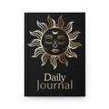 Sun Moon Daily Journal — Black Hardcover Lined Notebook
