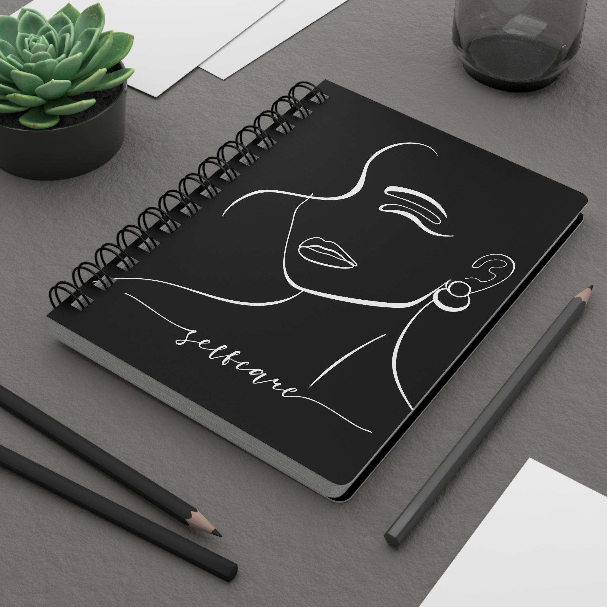Self-Care Spiral Bound Journal | Motivational Notebook for Wellness, Mindfulness, Gift for Her, Self-Love Journal, Daily Planner