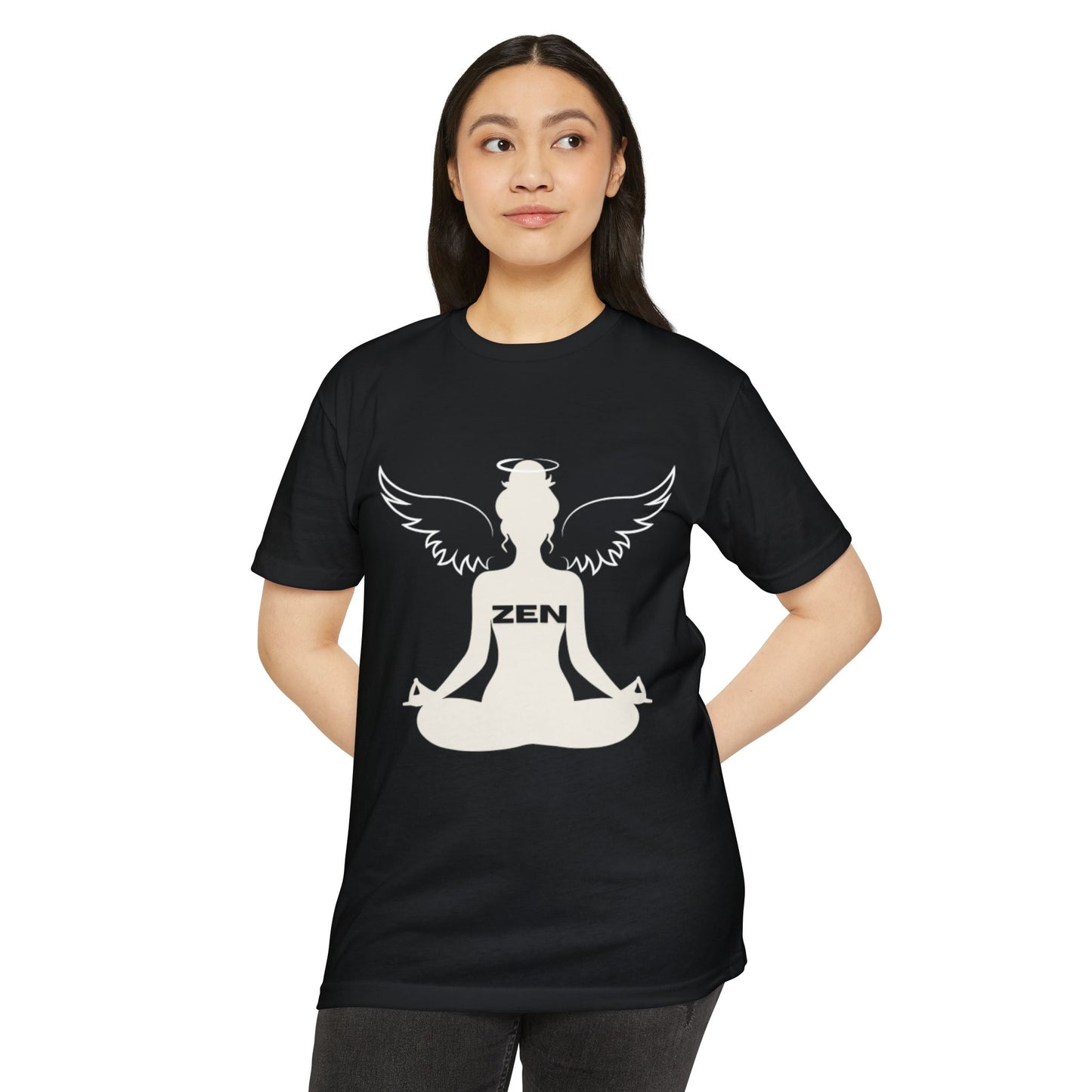 Zen Angel Meditation T‑Shirt — Mindfulness Yoga Tee