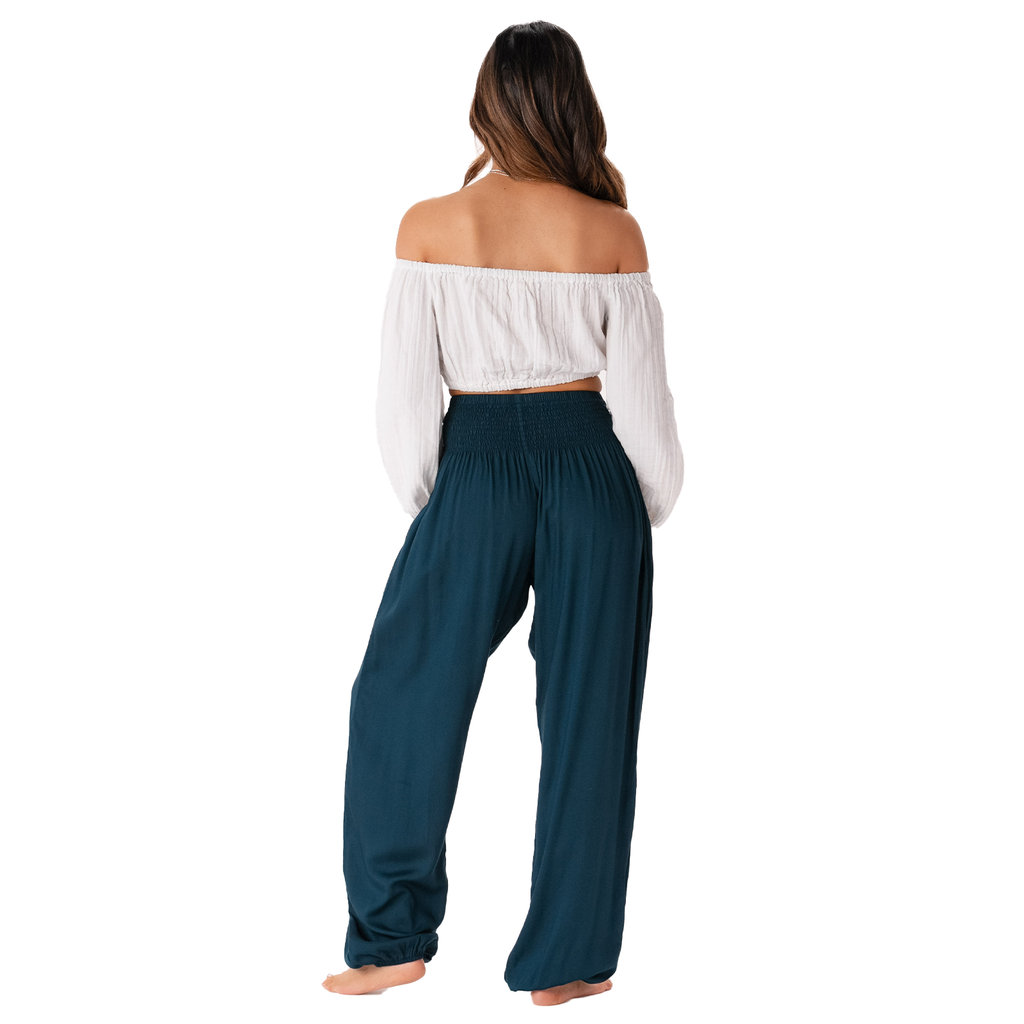 Deep Teal Harem Pants | Yoga & Activewear