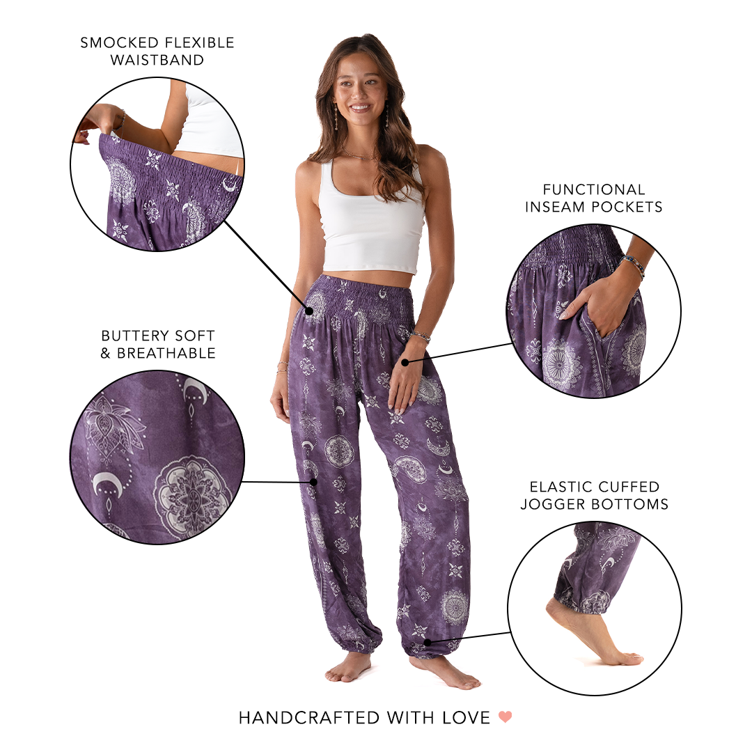 Mystic Plum Harem Pants| Yoga & Activewear
