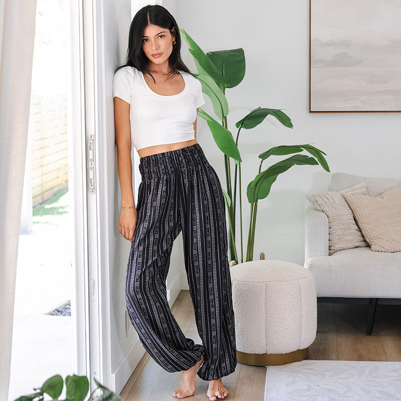 Akha Tribal Print Harem Pants by LotusAndLuna
