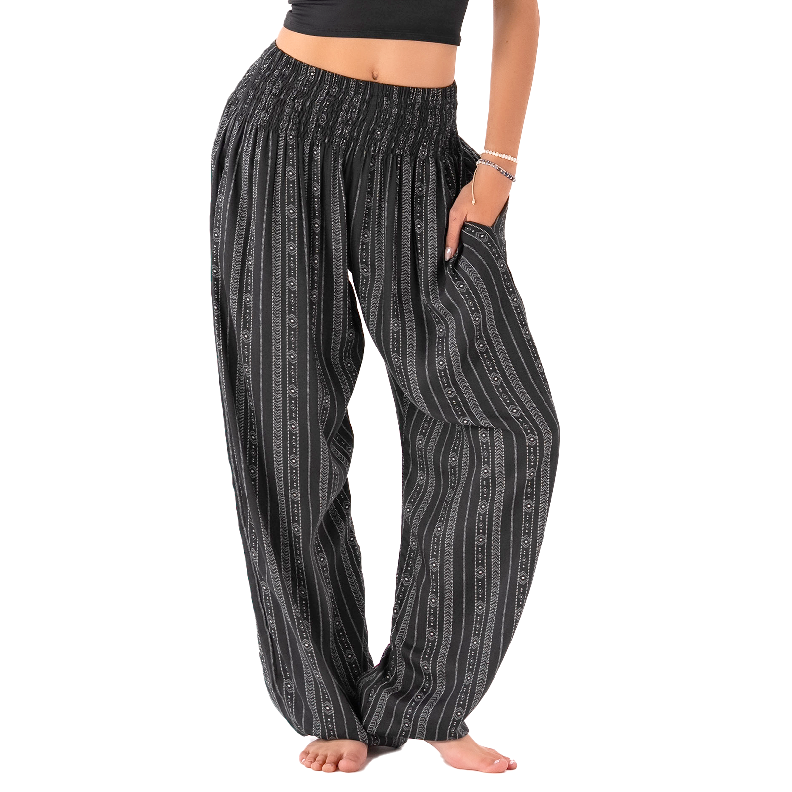 Akha Tribal Print Harem Pants by LotusAndLuna