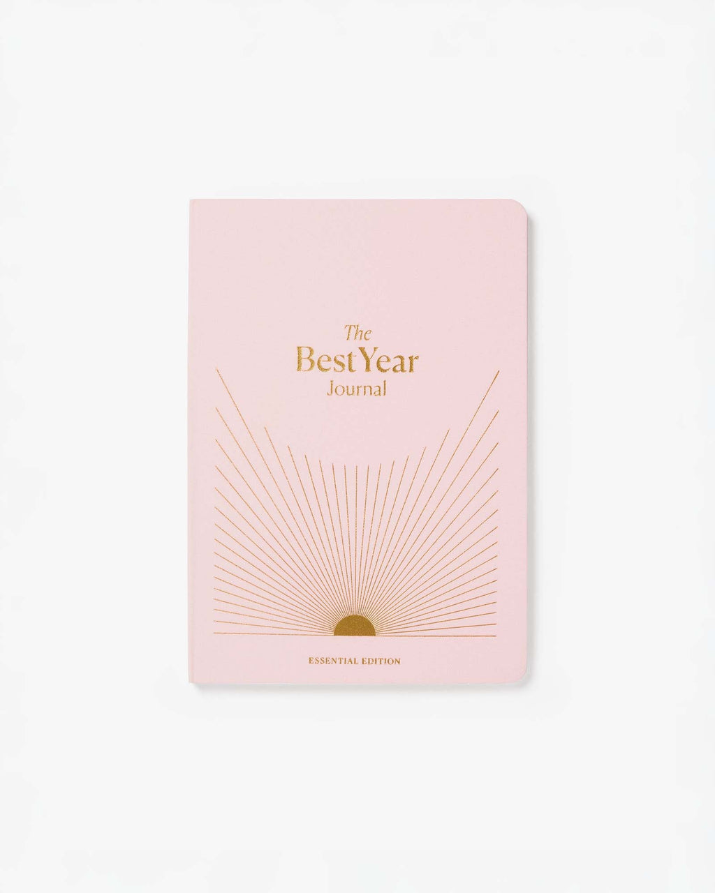 Pink journal titled 'The Best Year Journal' on a white background