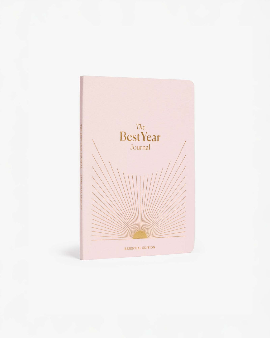 Pink journal titled 'The Best Year Journal' on a white background