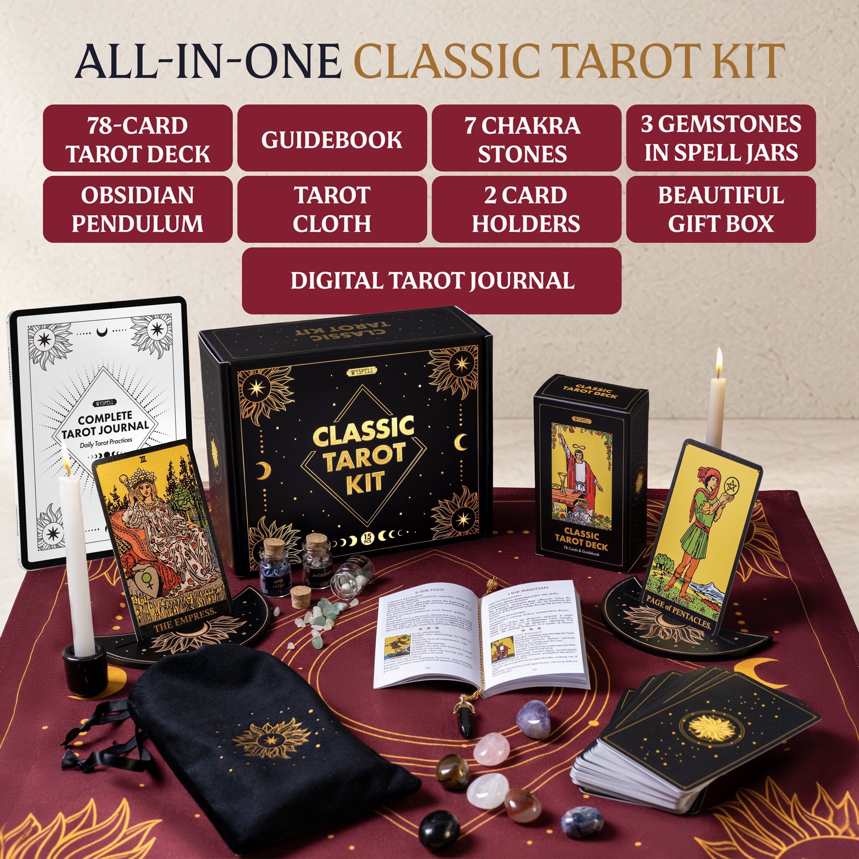 Classic Tarot Kit by Wyspell