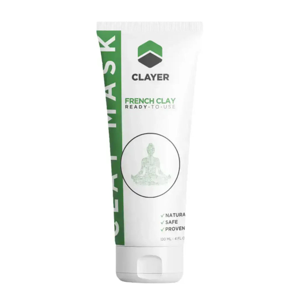 Clayer French Clay mask tube on a white background