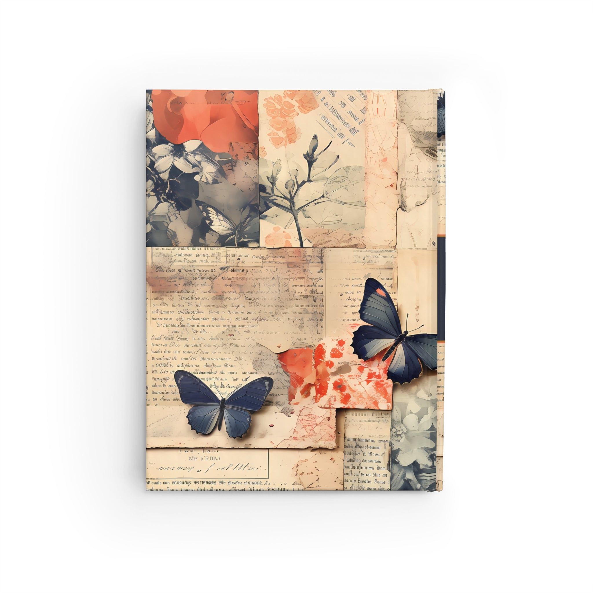 Decorative wall art with butterflies and floral patterns on a textured background