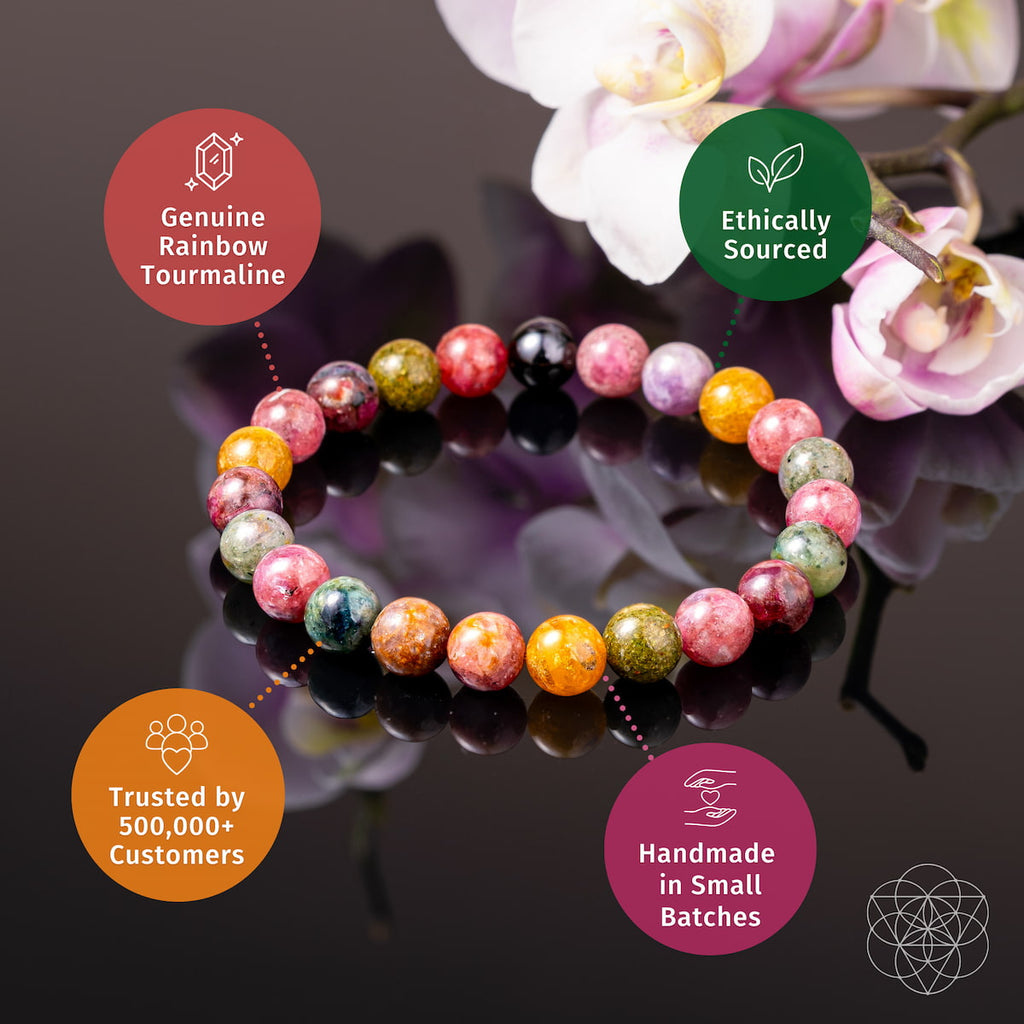 The Spiral Breaker - Rainbow Tourmaline Bracelet by Conscious Items