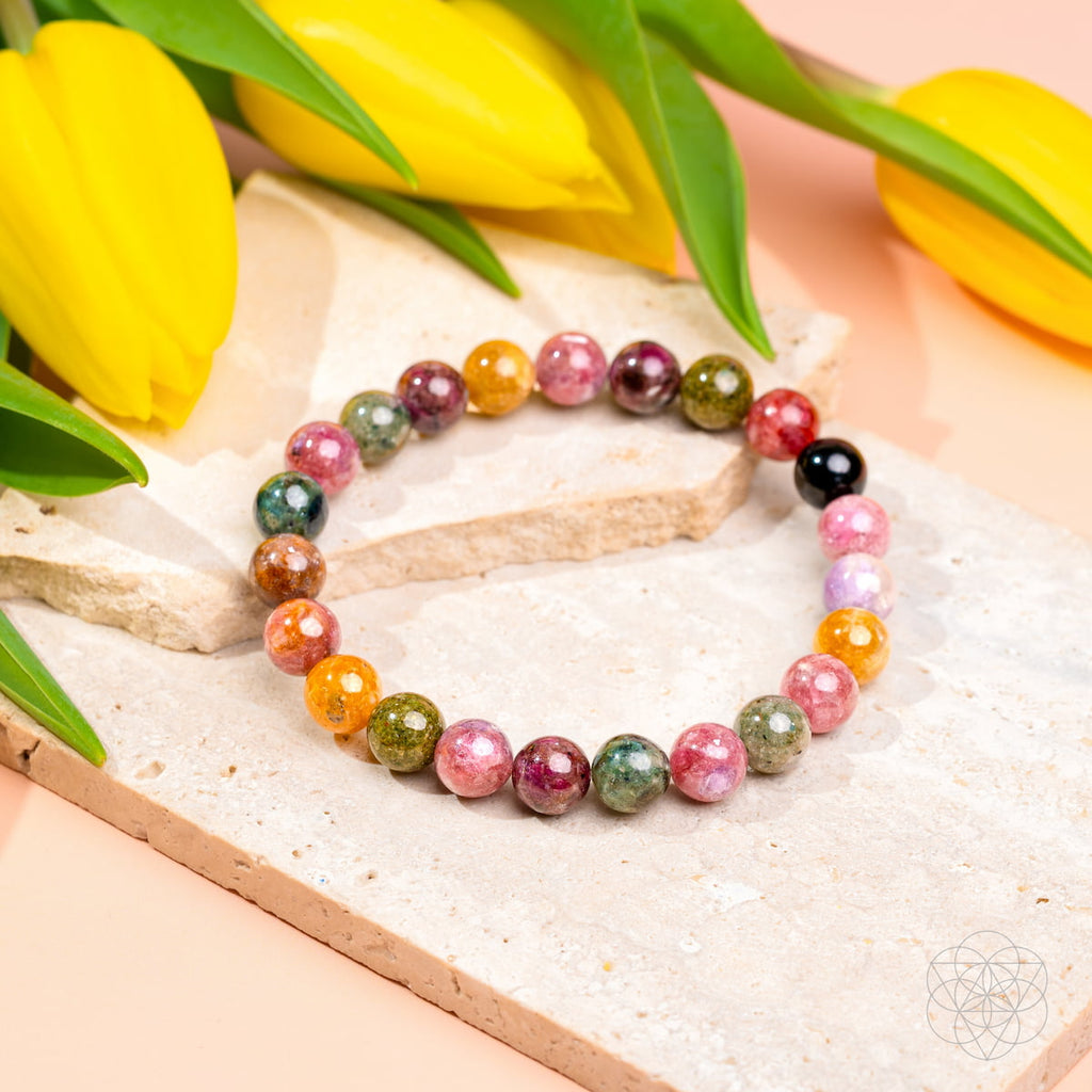 The Spiral Breaker - Rainbow Tourmaline Bracelet by Conscious Items