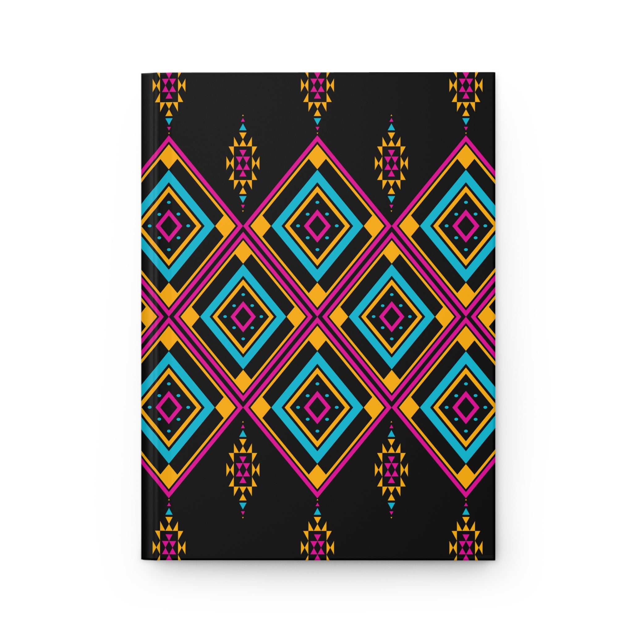 Geometric Neon Diamond Hardcover Journal by Printify